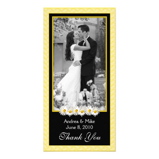 Shasta Daisy Wedding Thank You Photo Card