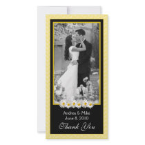 Shasta Daisy Wedding Thank You Photo Card