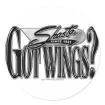 Shasta -- Got Wings? Round Sticker