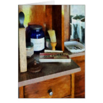 Shaving Brush and Box of Combs Greeting Cards