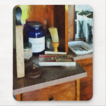 Shaving Brush and Box of Combs Use Pad