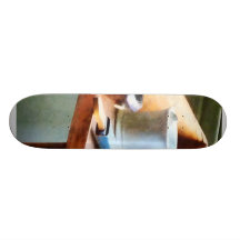 Shaving Mug, Razor and Brushes Skateboard