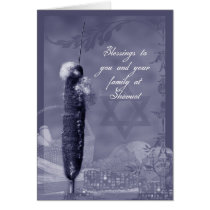 Shavuot Blessings - Shavuot Card With Bullrush & F