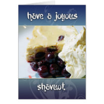 Shavuot Card With Cherry Cheescake And Cream