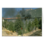 Shay locomotive No. 14 crosses the trestle at Geor Greeting Card