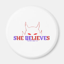 She Believes Refrigerator Magnets