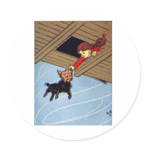 She Caught Toto By The Ear Round Stickers