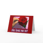 She Loves Me Not Card