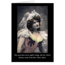 She may have worn angel's wings, but ... card