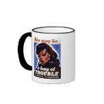 "She might be a bag of trouble" WWII STD Image Coffee Mugs
