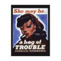 "She might be a bag of trouble" WWII STD Image postcards