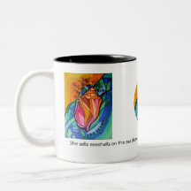She sells seashells mug