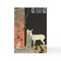 She threw her arms around the neck of Bonnie-Biche Greeting Card