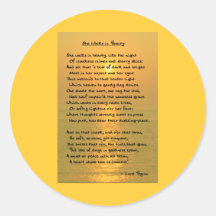 She Walks In Beauty/Cape May Sunset Sticker