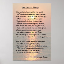 "She Walks In Beauty" Print