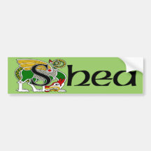 Shea Celtic Dragon Bumper Sticker