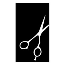 Shears Barber/Cosmetologist Business Card (Black)