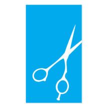 Shears Barber/Cosmetologist Business Card (Cyan)