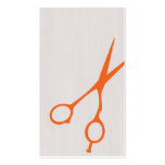 Shears Barber/Cosmetologist Business Card (Orange)