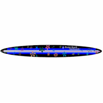 SheckShe* Bonini Beach Surfboards Blue Board Acrylic Cut Out
