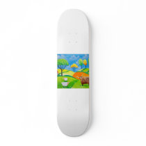 SHEEP COW FOLK PAINTING SKATE DECK