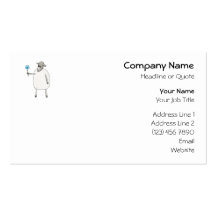 Sheep Giving a Flower. Business Card