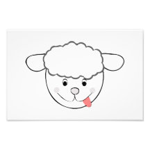 Sheep head cartoon photo art