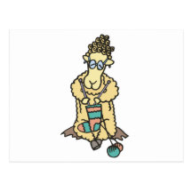 Sheep Knitting Postcards