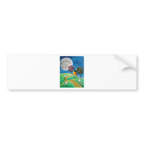 SHEEP MOON FOLK ART BUMPER STICKER