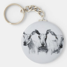 Sheepish Look Key Ring Keychains
