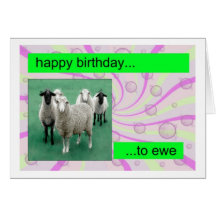 Sheepy birthday card