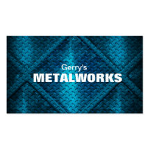 Sheet Metal & Building Trade Business Card - Blue