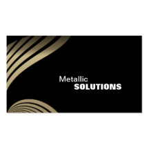 Sheet Metal Trade Business Card - Black & Gold