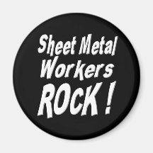 Sheet Metal Workers Rock! Magnet
