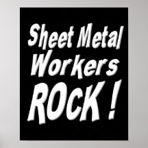 Sheet Metal Workers Rock! Poster Print