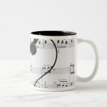 Sheet Music and Headphones Coffee Mug