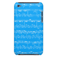 Sheet Music iPod Touch Blue Barely There iPod Case