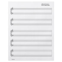 Sheet Music - Piano & Vocal (Write your own music) Full Color Flyer