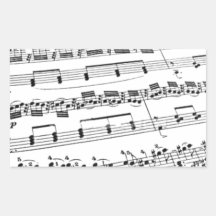 Sheet Music Rectangle Stickers