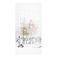 Sheffield Peace Gardens in Autumn Photo Card