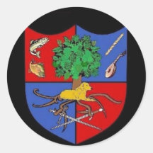 sheild round sticker