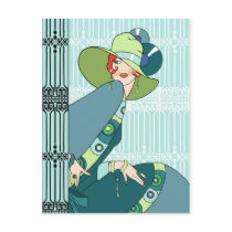 Shelby, 1930s Lady in Aqua and Teal