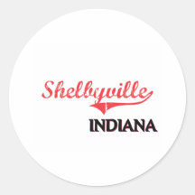 Shelbyville Indiana City Classic Round Sticker