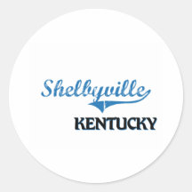 Shelbyville Kentucky City Classic Round Stickers