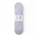 Shell Design, Pastel Pattern Fractal. Customizable skateboards
