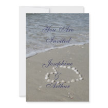 Shell Heart on the Sandy Beach