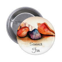 Shells of Summer Pinback Buttons