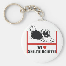 Sheltie Agility Love Key Chains