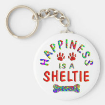 Sheltie Happiness Key Chains