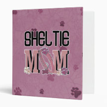 Sheltie MOM Vinyl Binder